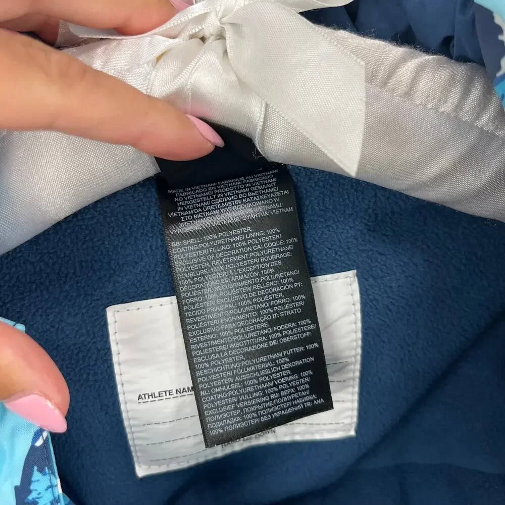 The North Face Baby Freedom Snow Suit Blue Snow Peak Mountains 6-12 Months